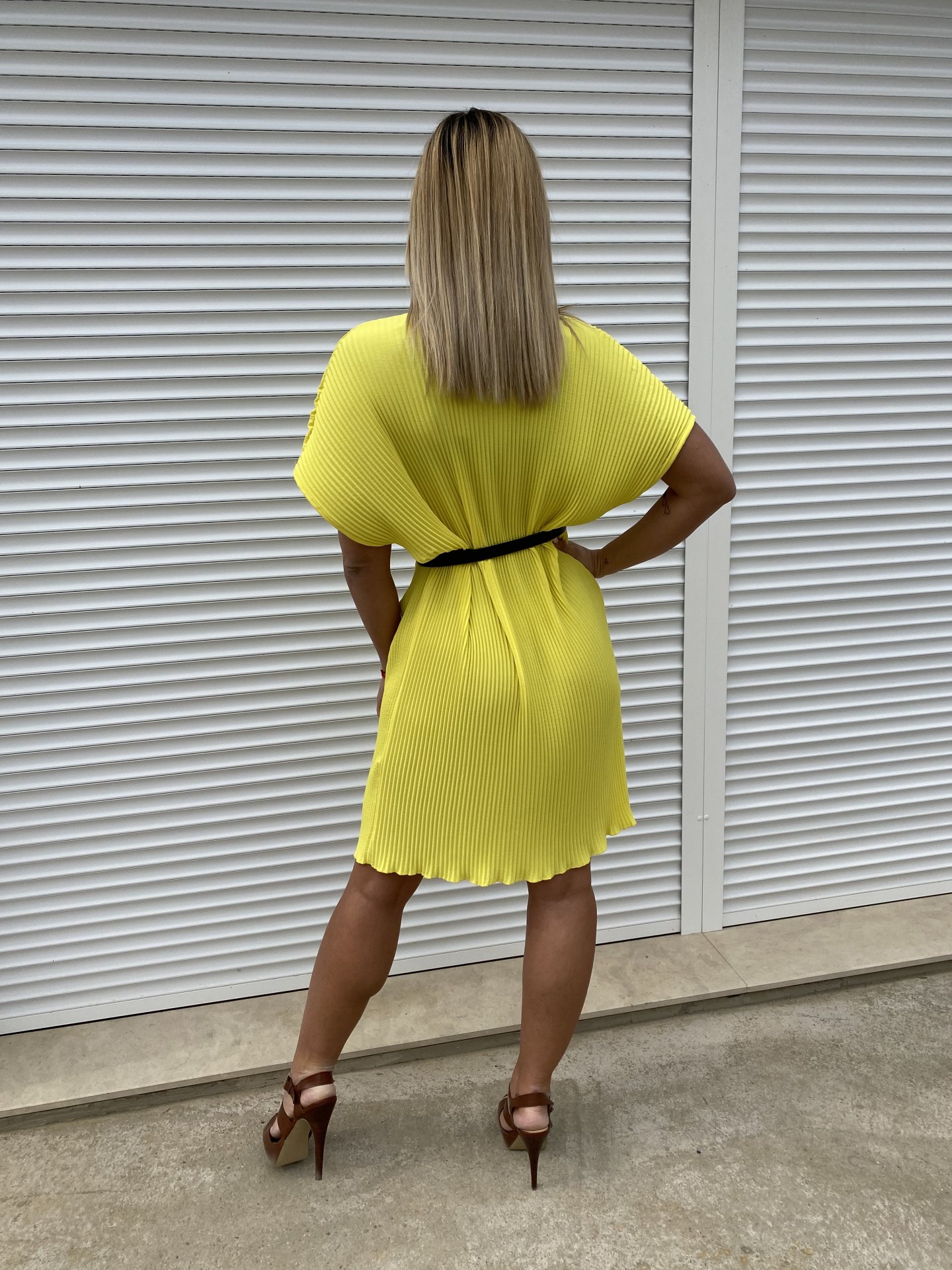 EVA ruha rövid sárga 