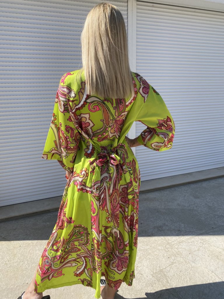 HELEN kimonó hosszú UV zöld 