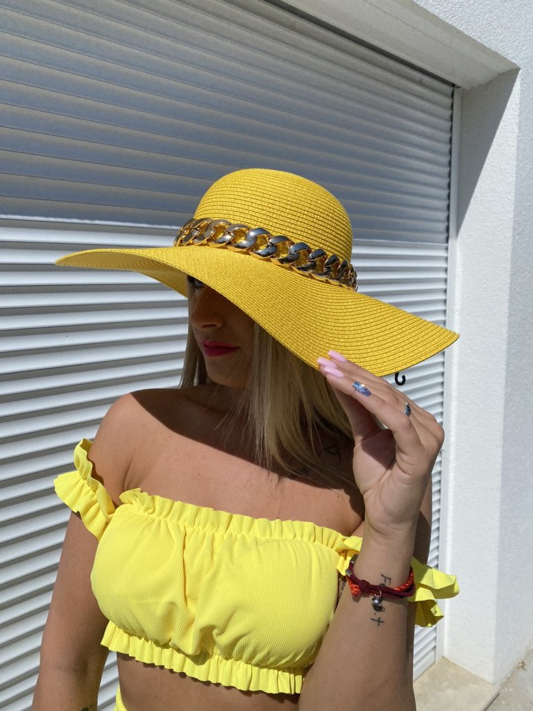 HELLO kalap sárga 