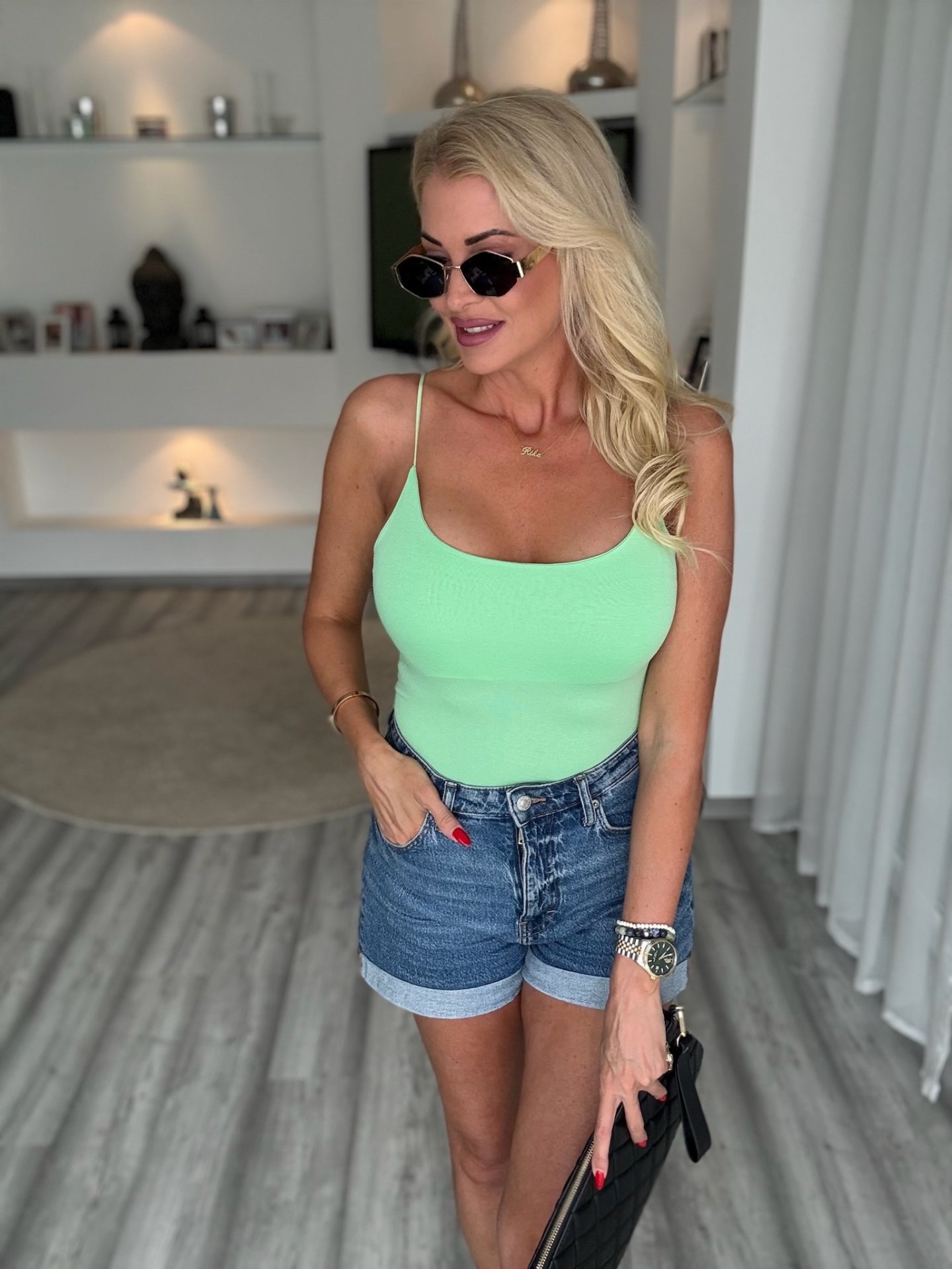 AMBER pamut top menta