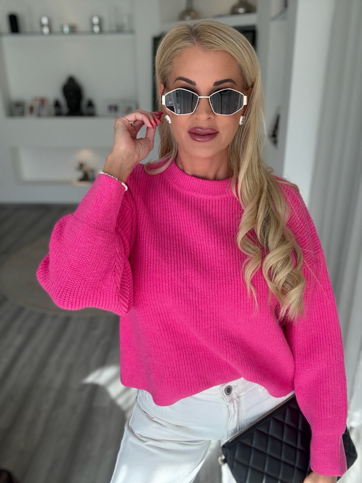 NOLA kötött pulcsi pink