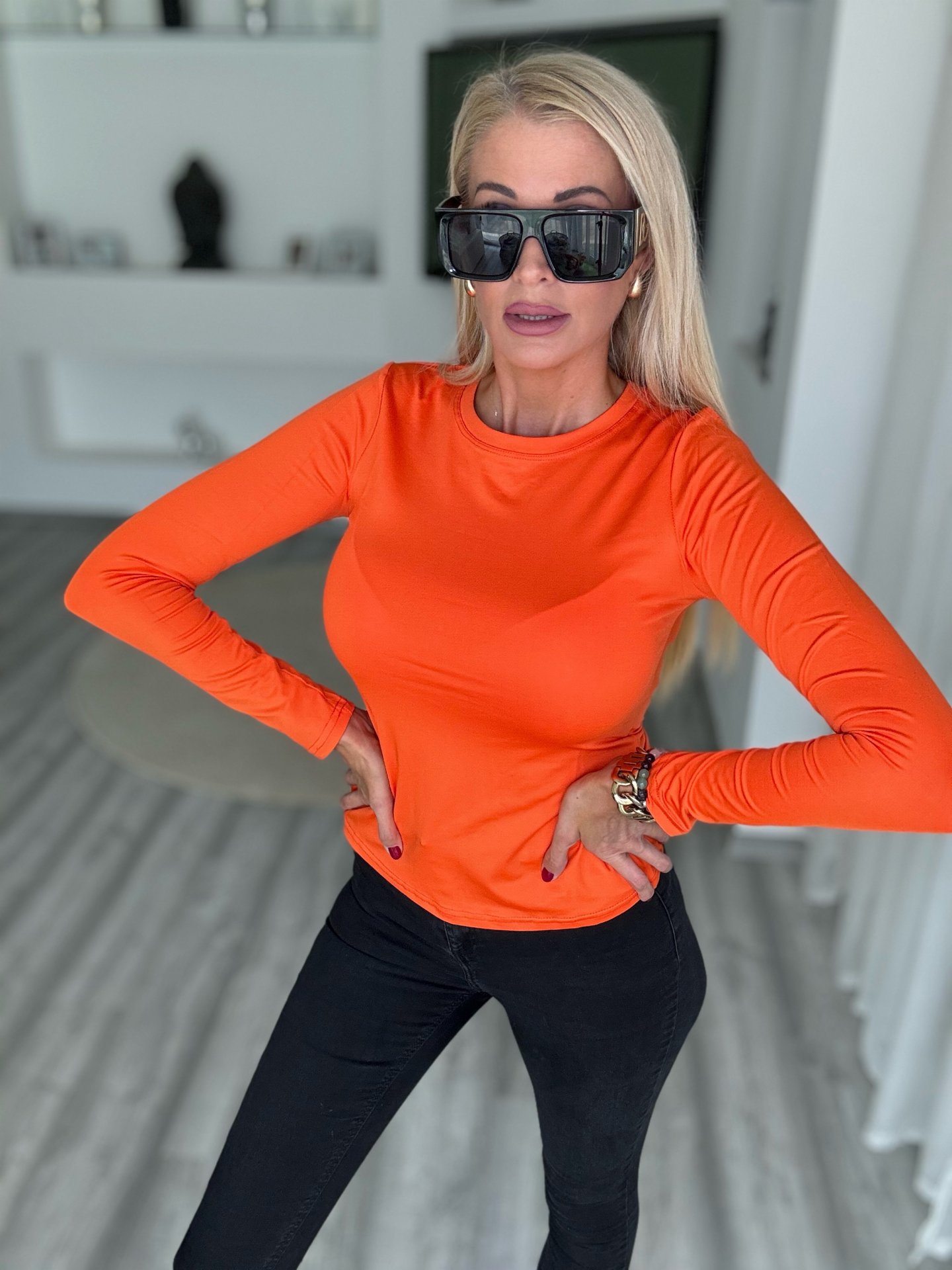 CINDY basic felső narancs 