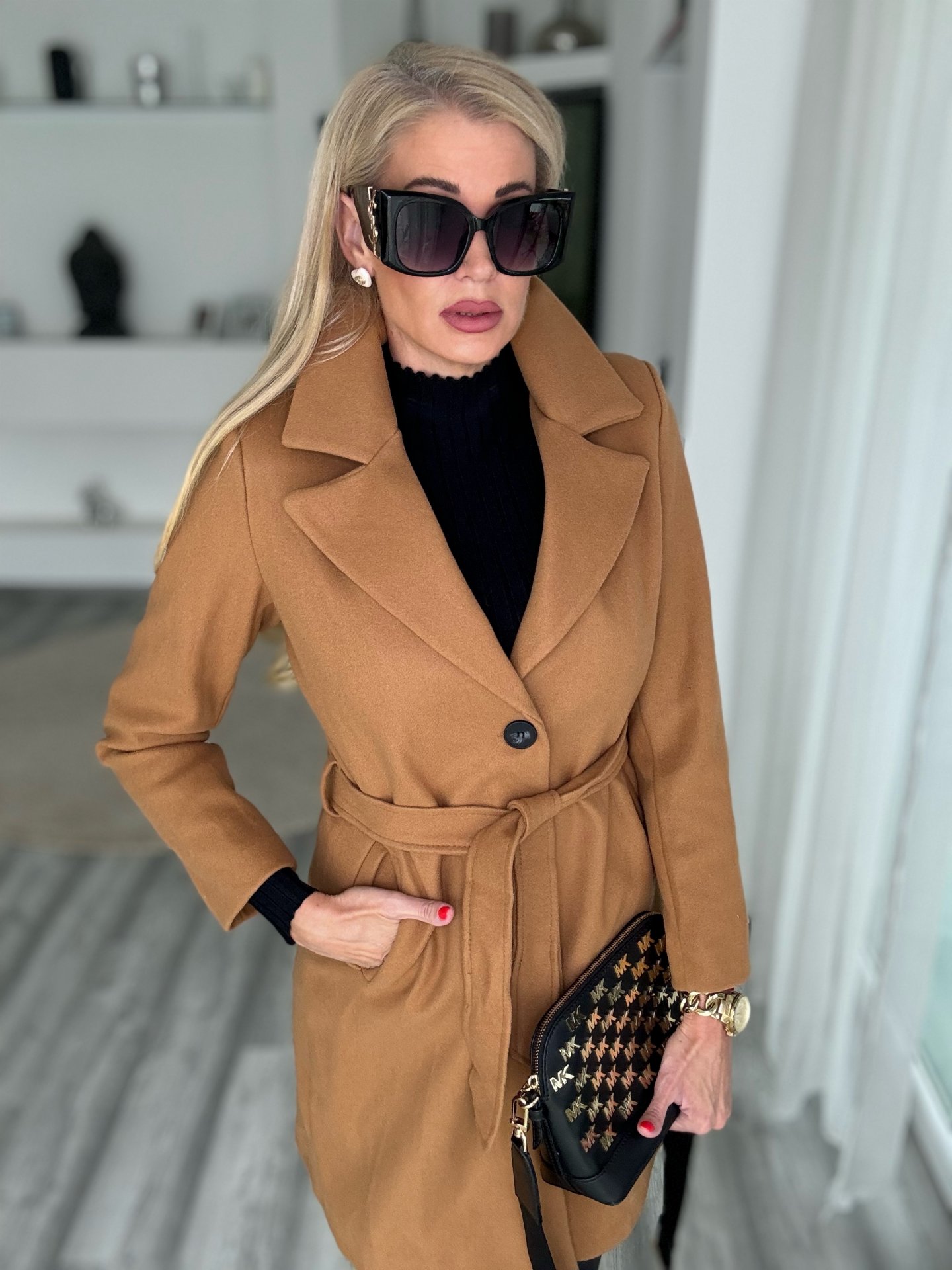 OLIVIA szövetkabát camel