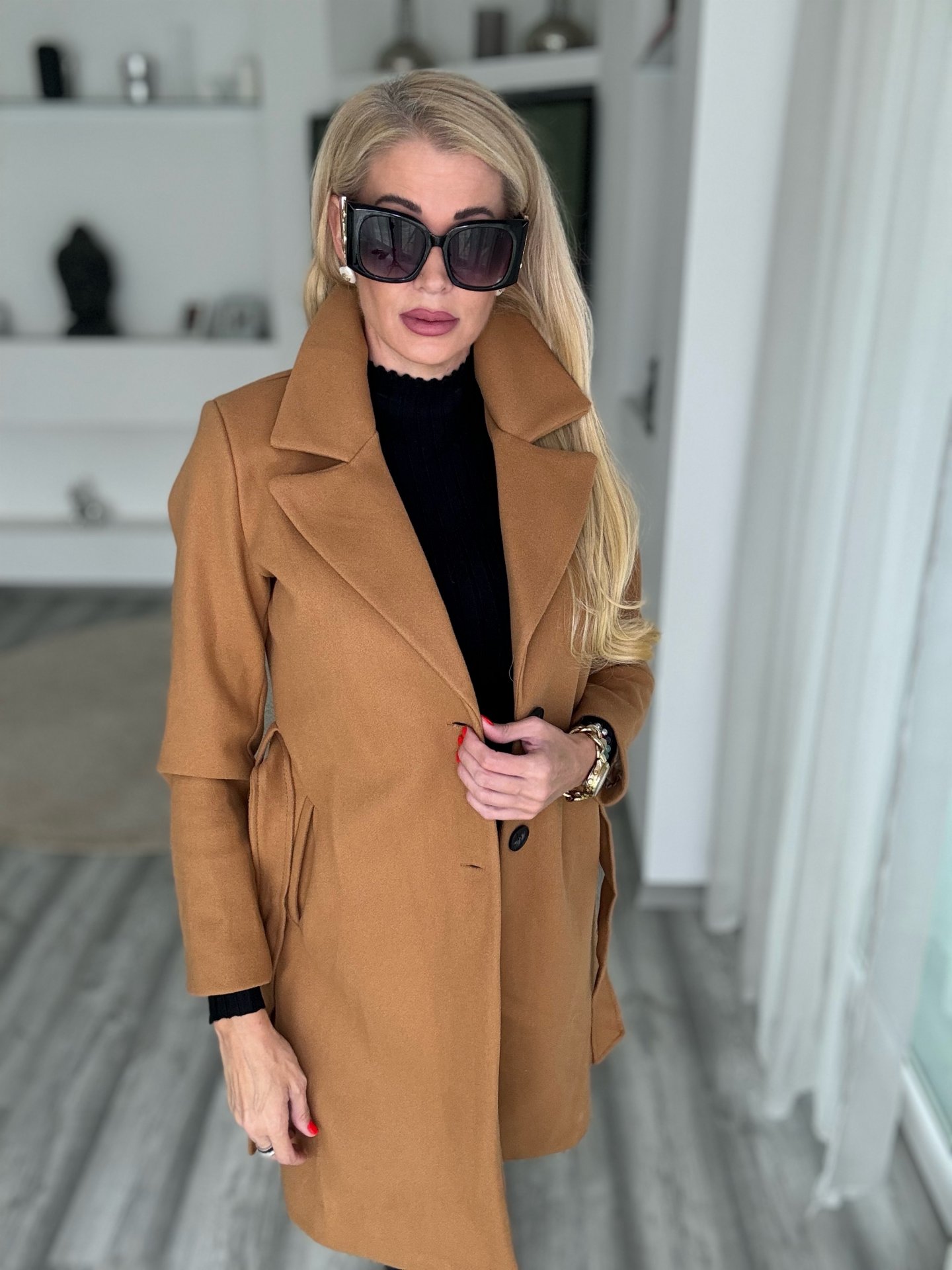 OLIVIA szövetkabát camel