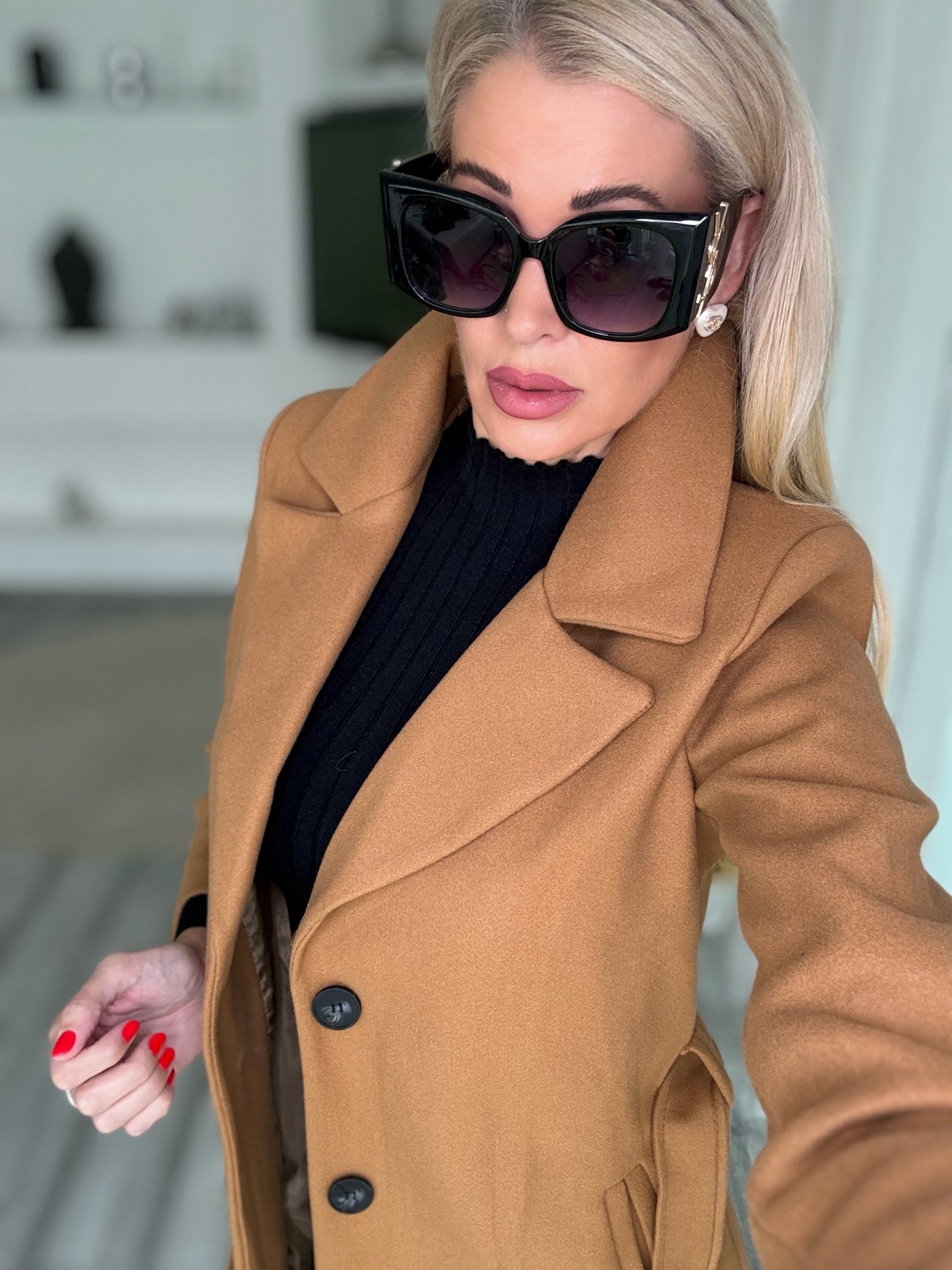 OLIVIA szövetkabát camel