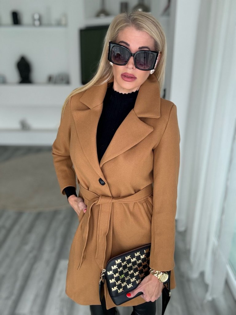 OLIVIA szövetkabát camel