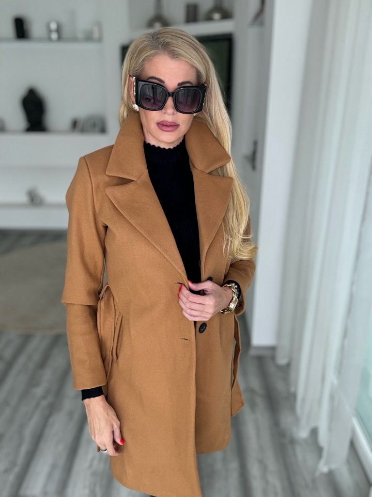 OLIVIA szövetkabát camel