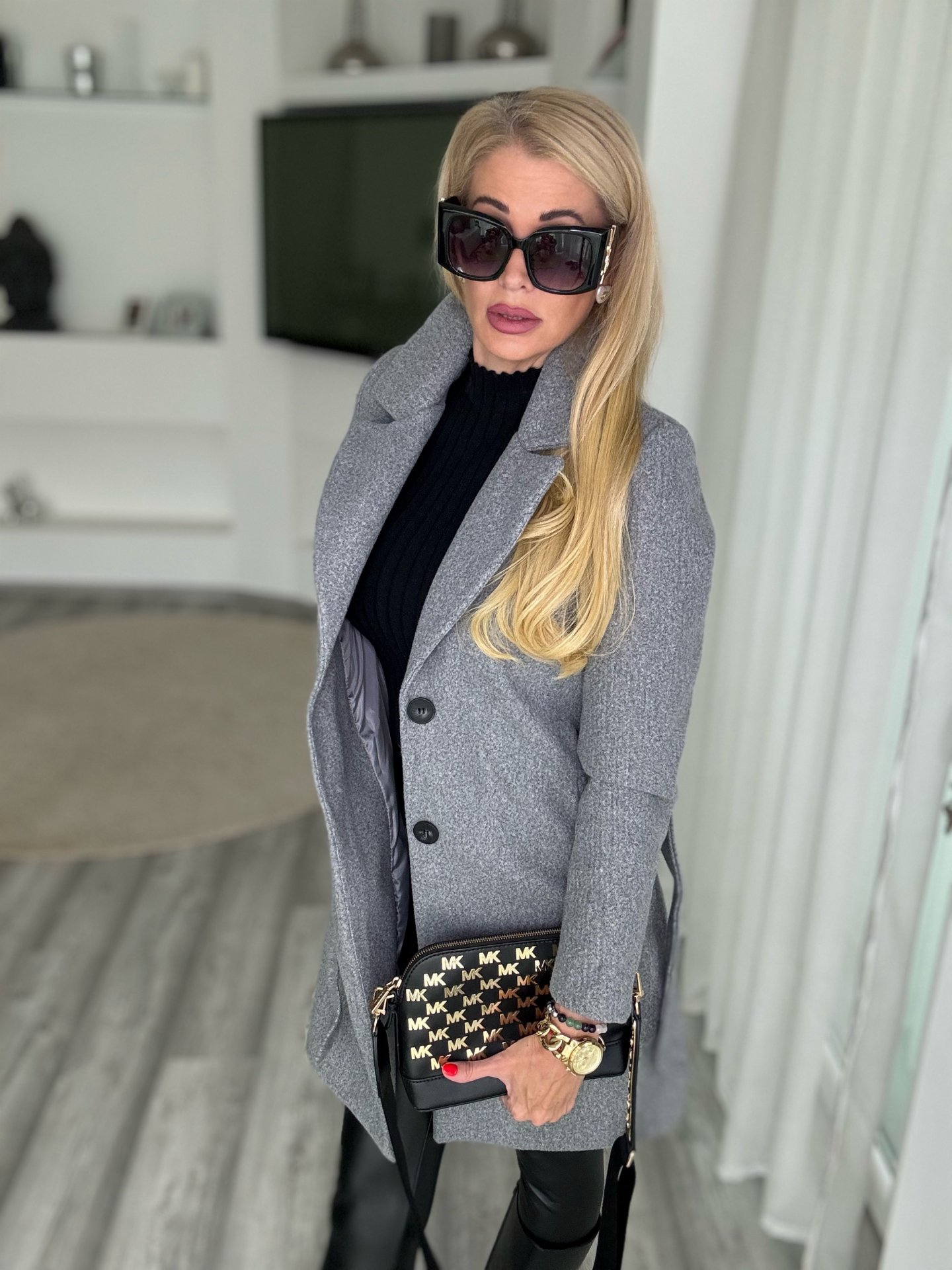 OLIVIA szövetkabát szürke 