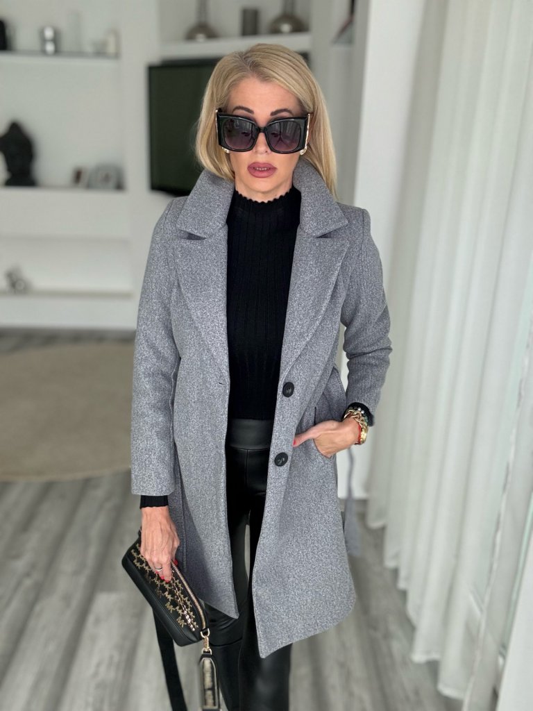 OLIVIA szövetkabát szürke 