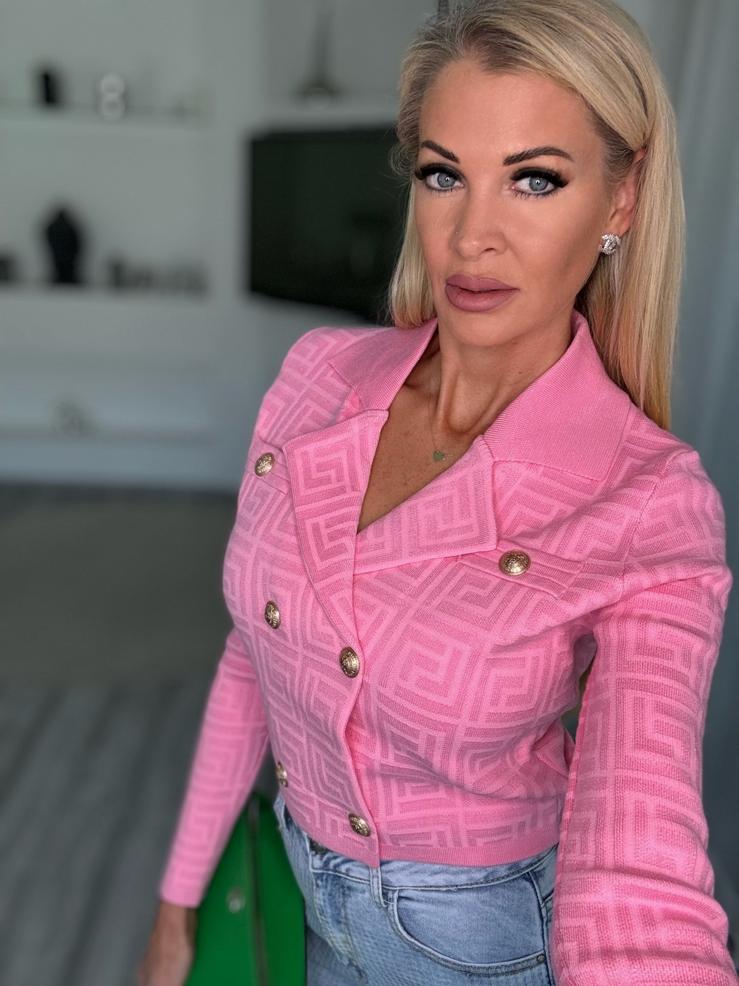 PERFECT tweed blézer rózsaszín 