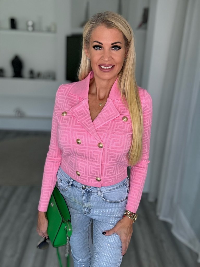 PERFECT tweed blézer rózsaszín 