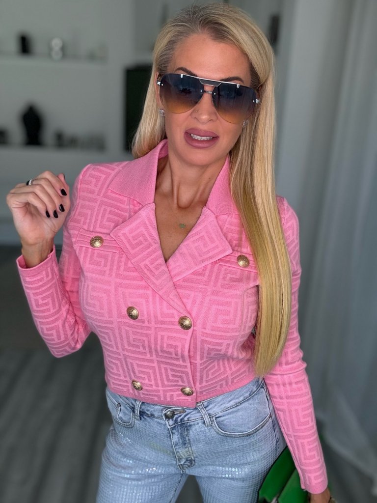 PERFECT tweed blézer rózsaszín 