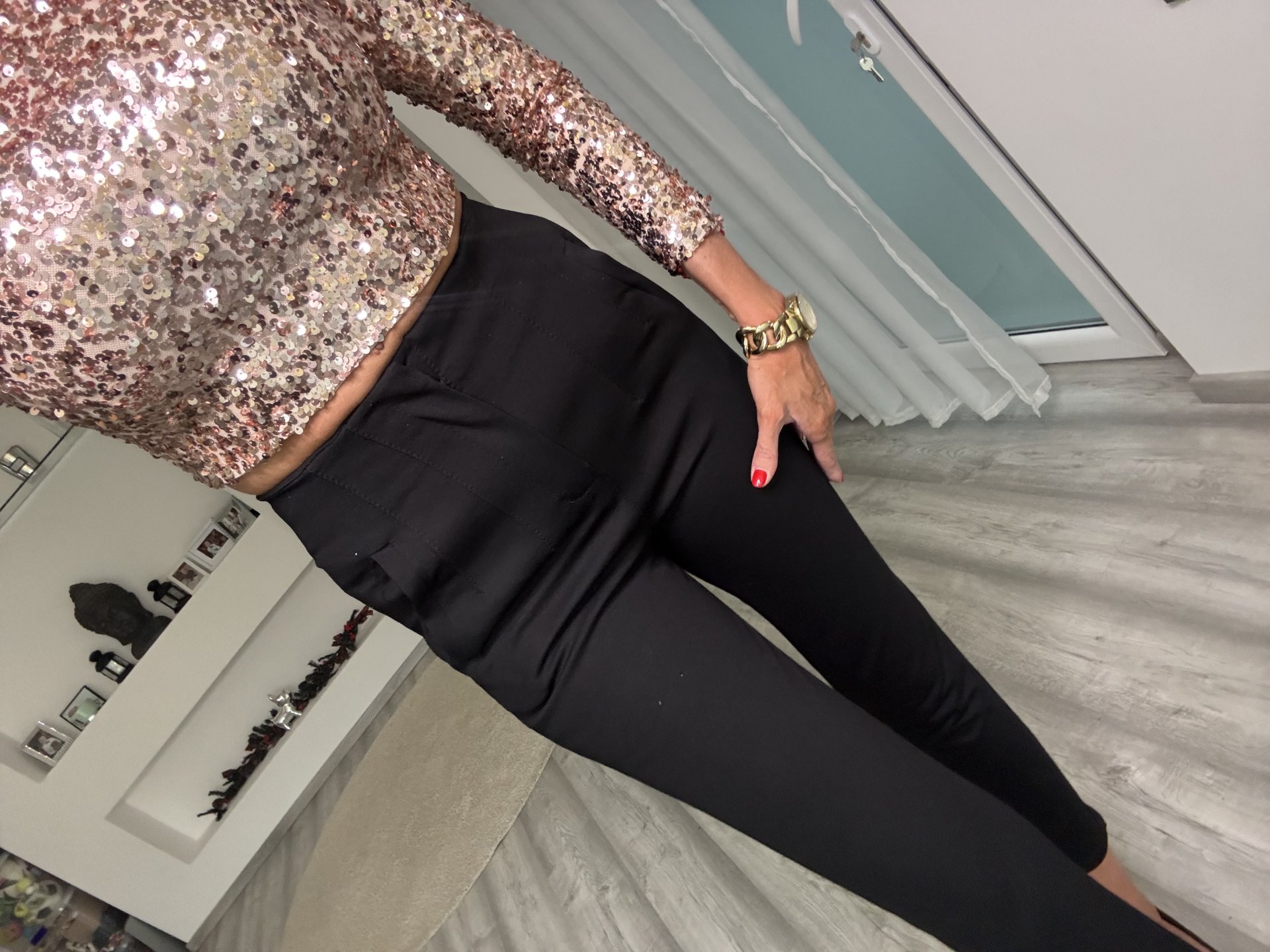 ZARA extra magas, vastag nadrág 