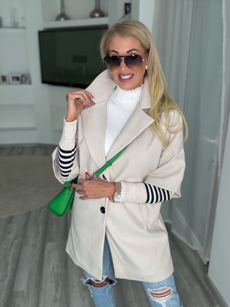 LAURA szövetkabát vaj