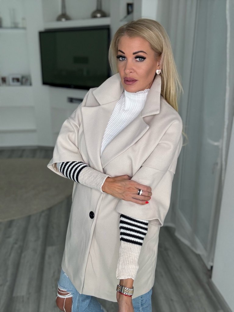LAURA szövetkabát vaj