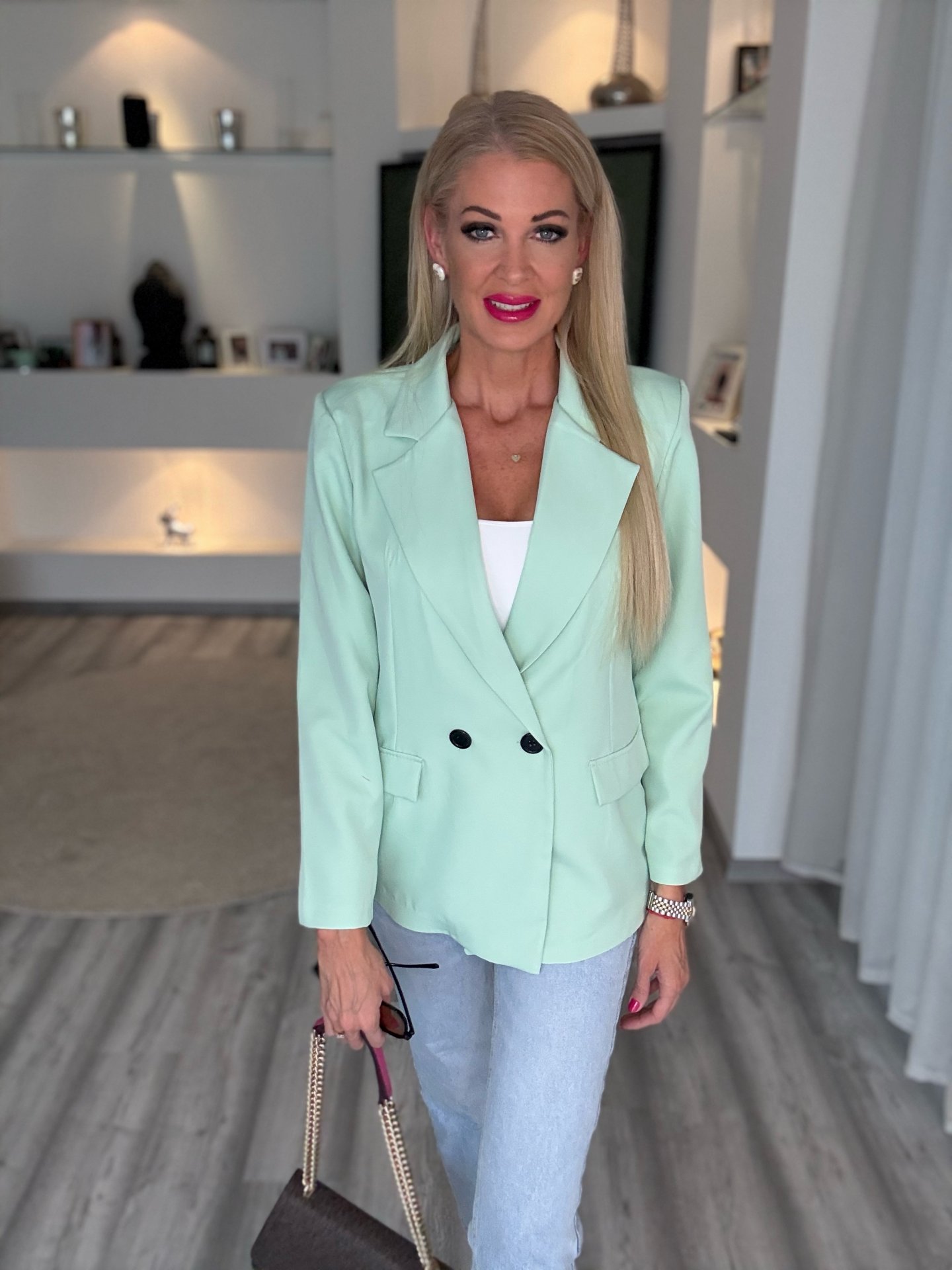 PIRU oversize blézer menta 