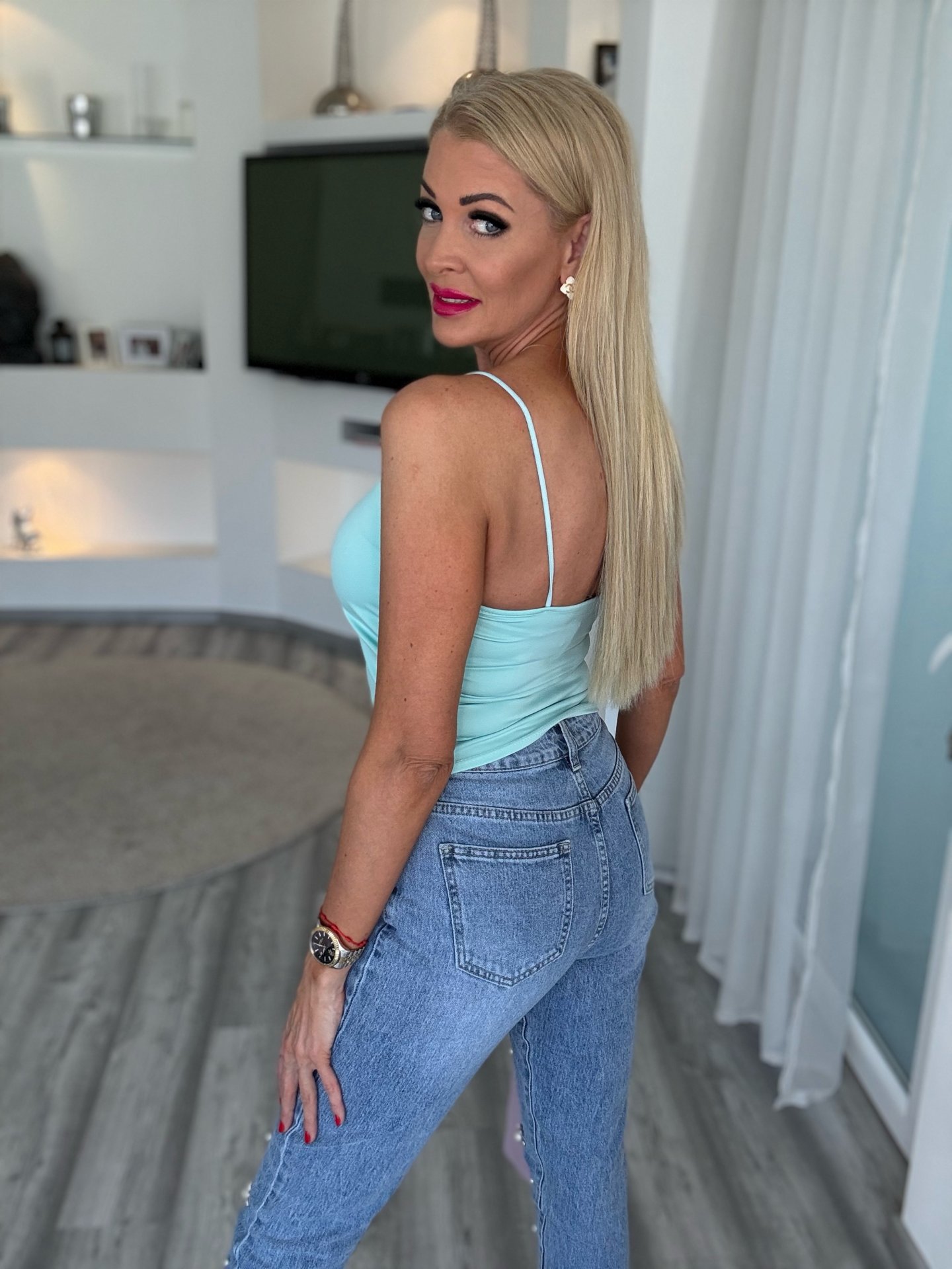 ZARA top turkiz 