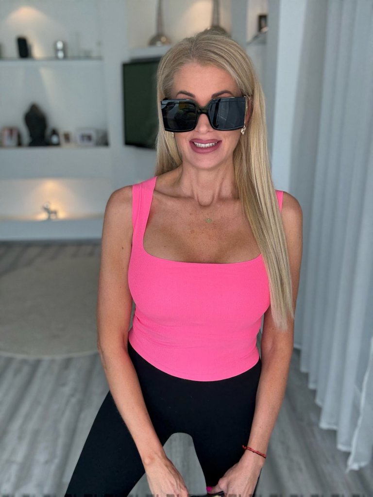 LINDA felső mellbetéttel pink