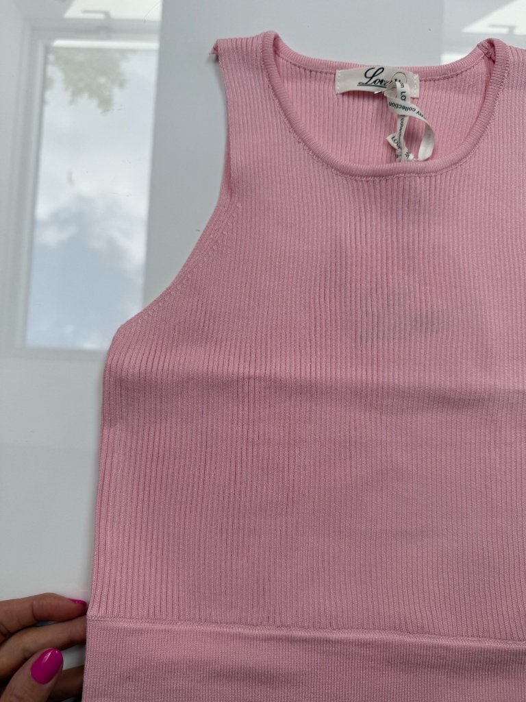 ST.TROPEZ crop top rózsaszín 