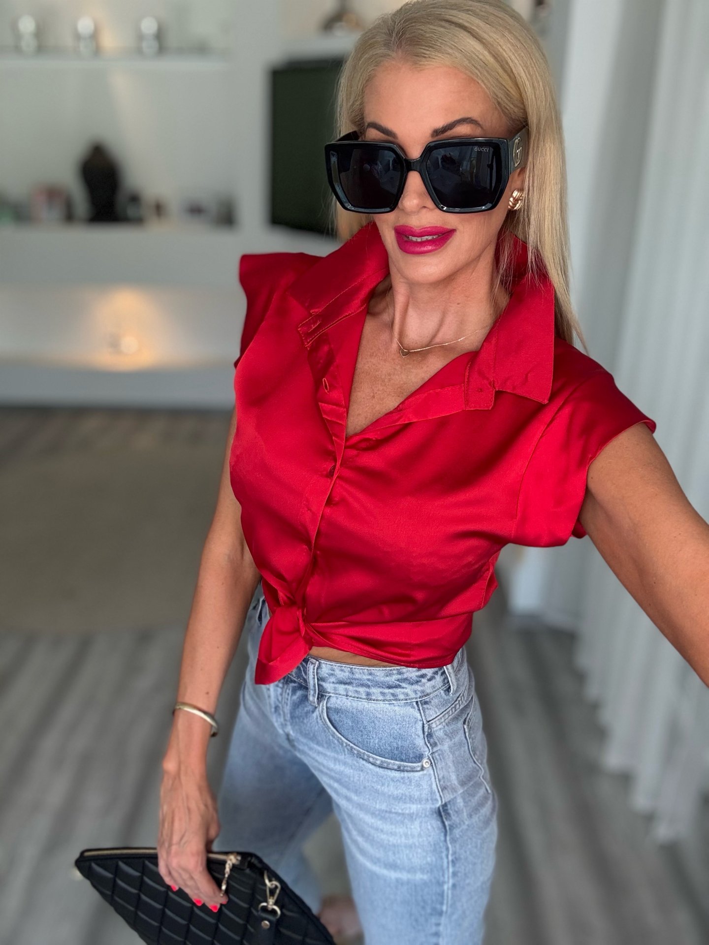ROXIE blúz piros 