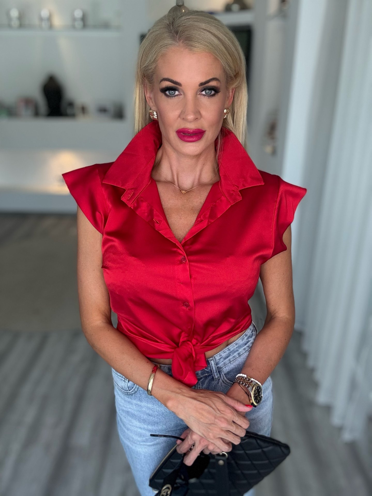 ROXIE blúz piros 