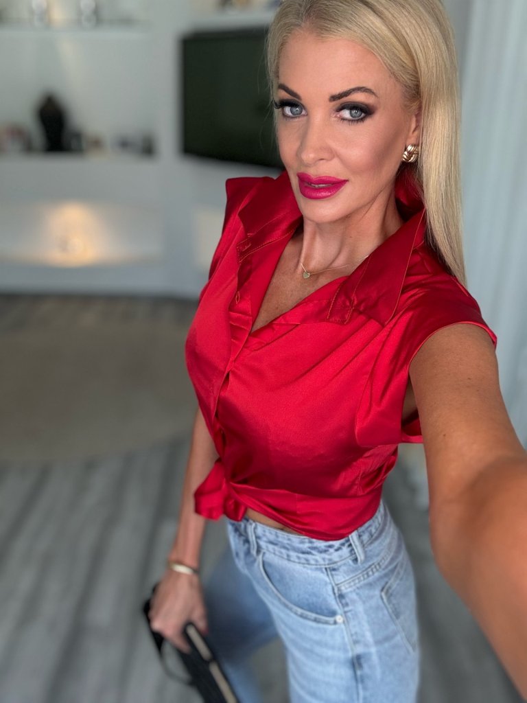 ROXIE blúz piros 