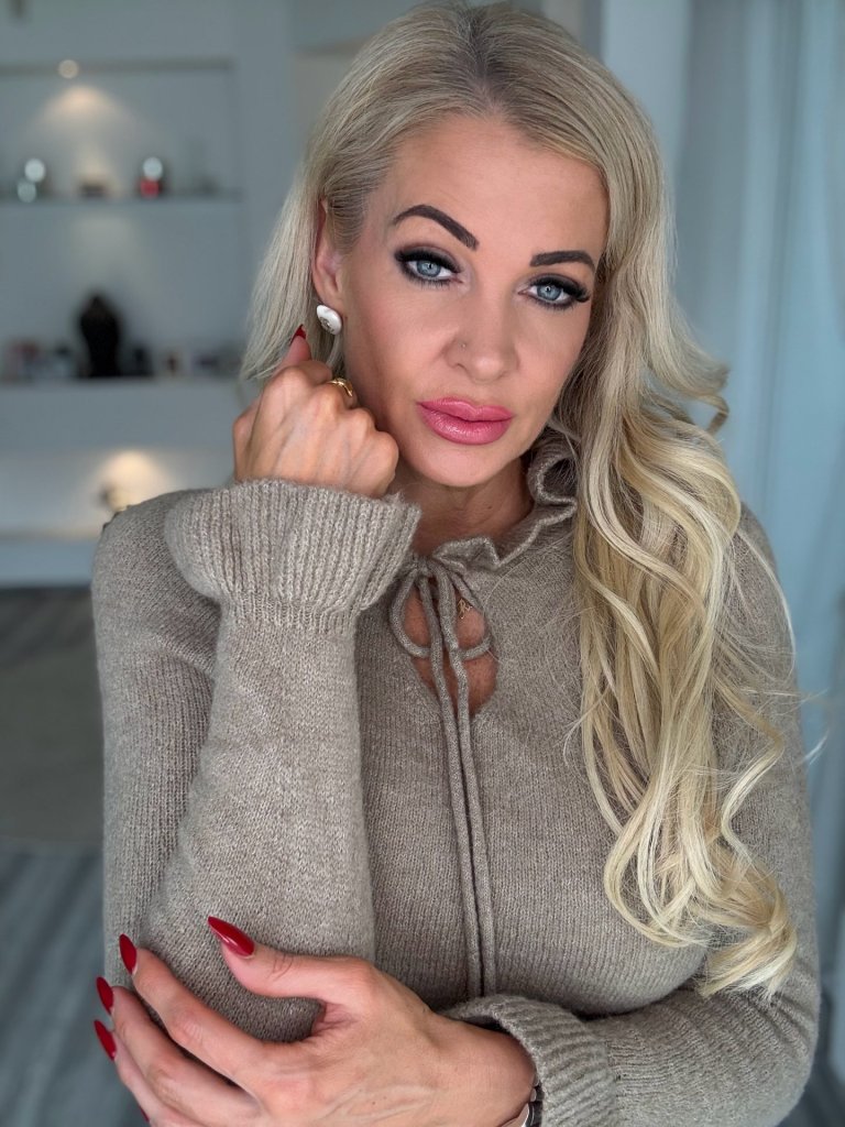 SOPHIE gyapjú pulcsi taupe 