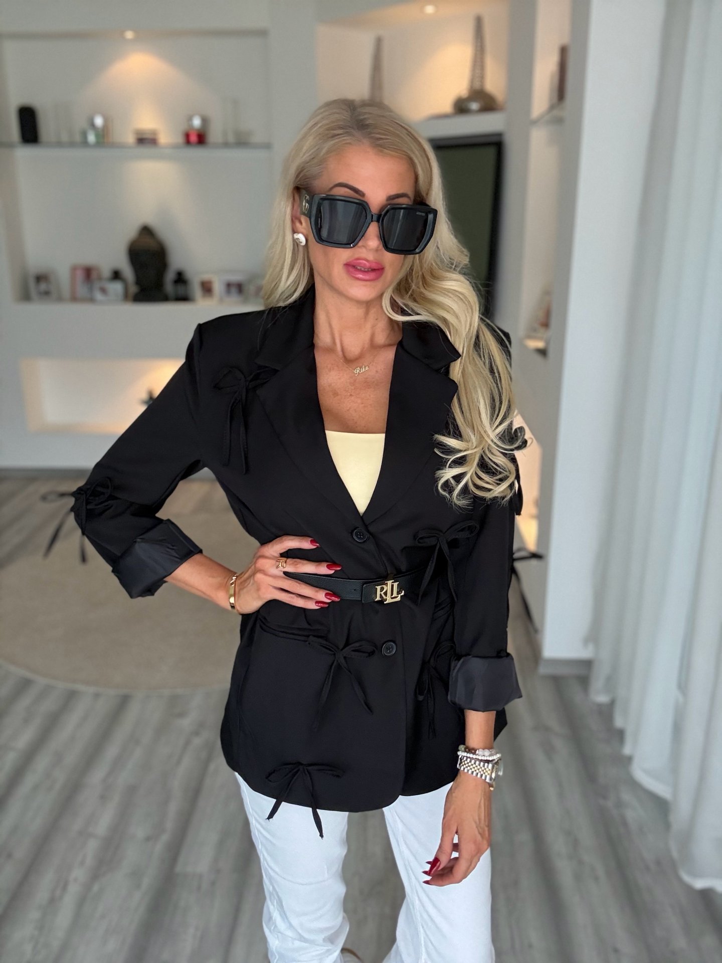 BOW oversize zakó fekete 