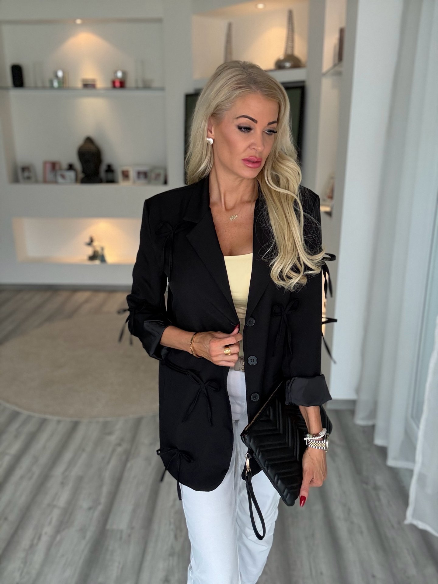 BOW oversize zakó fekete 