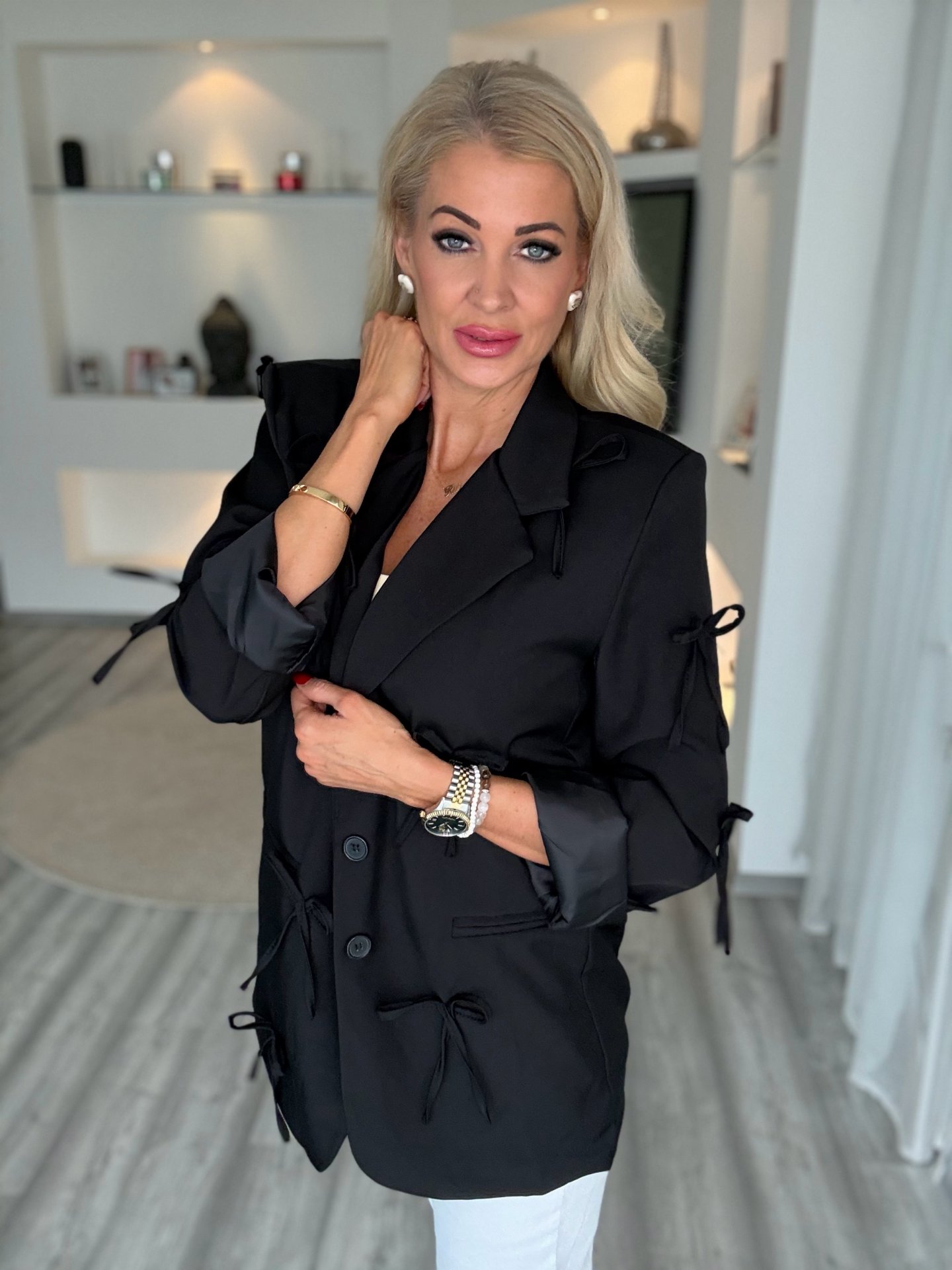 BOW oversize zakó fekete 