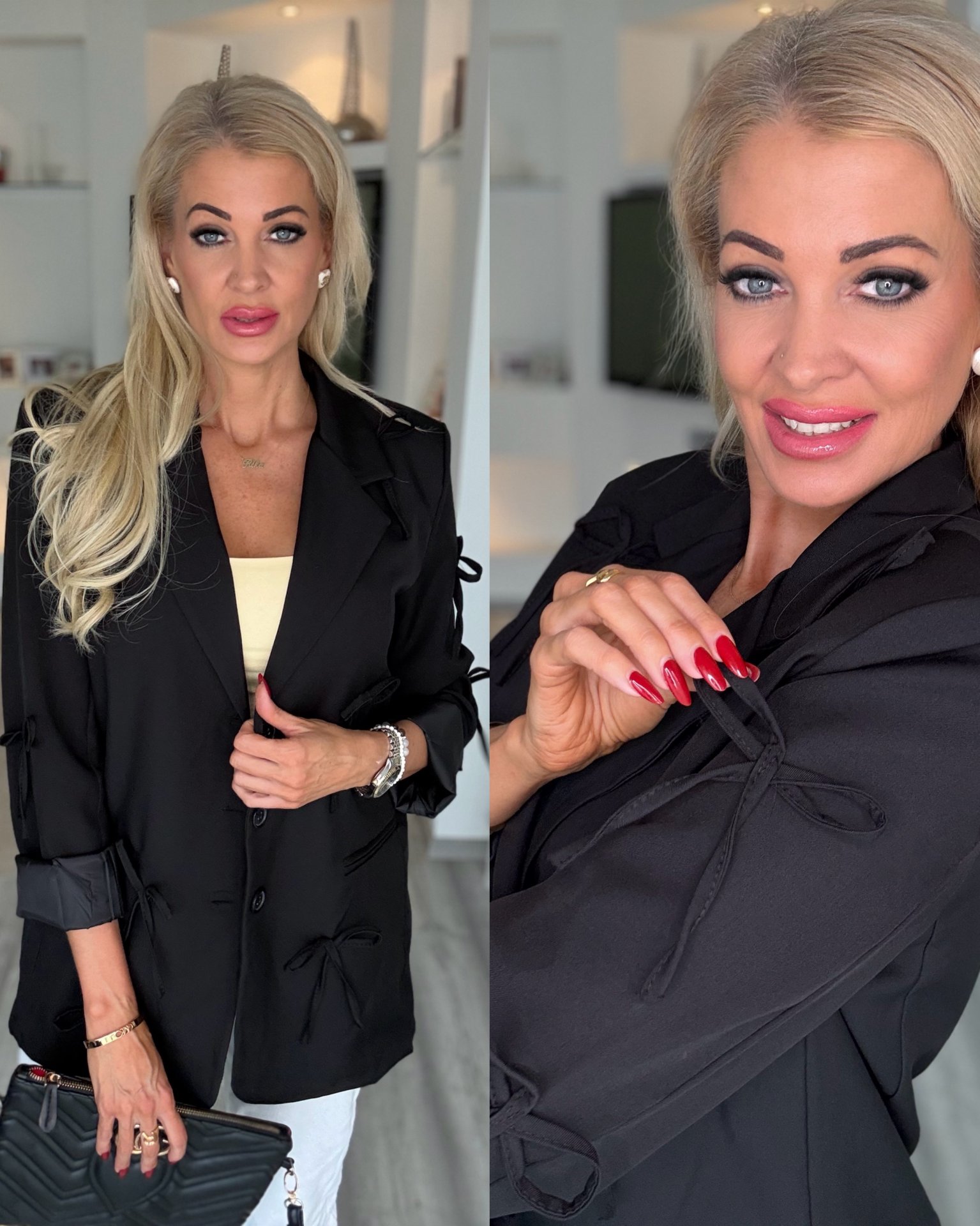 BOW oversize zakó fekete 