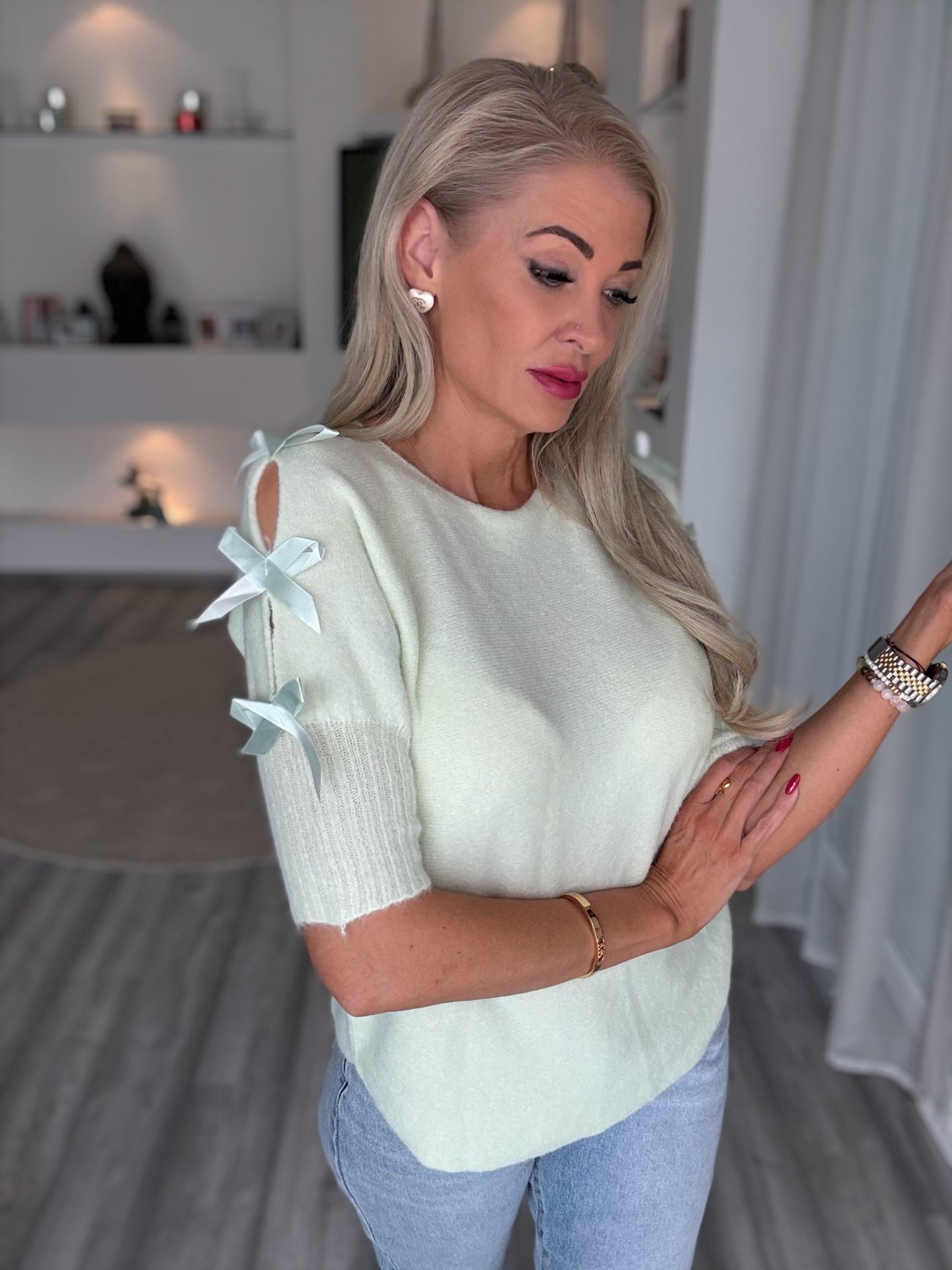 LÉNA masnis felső menta 