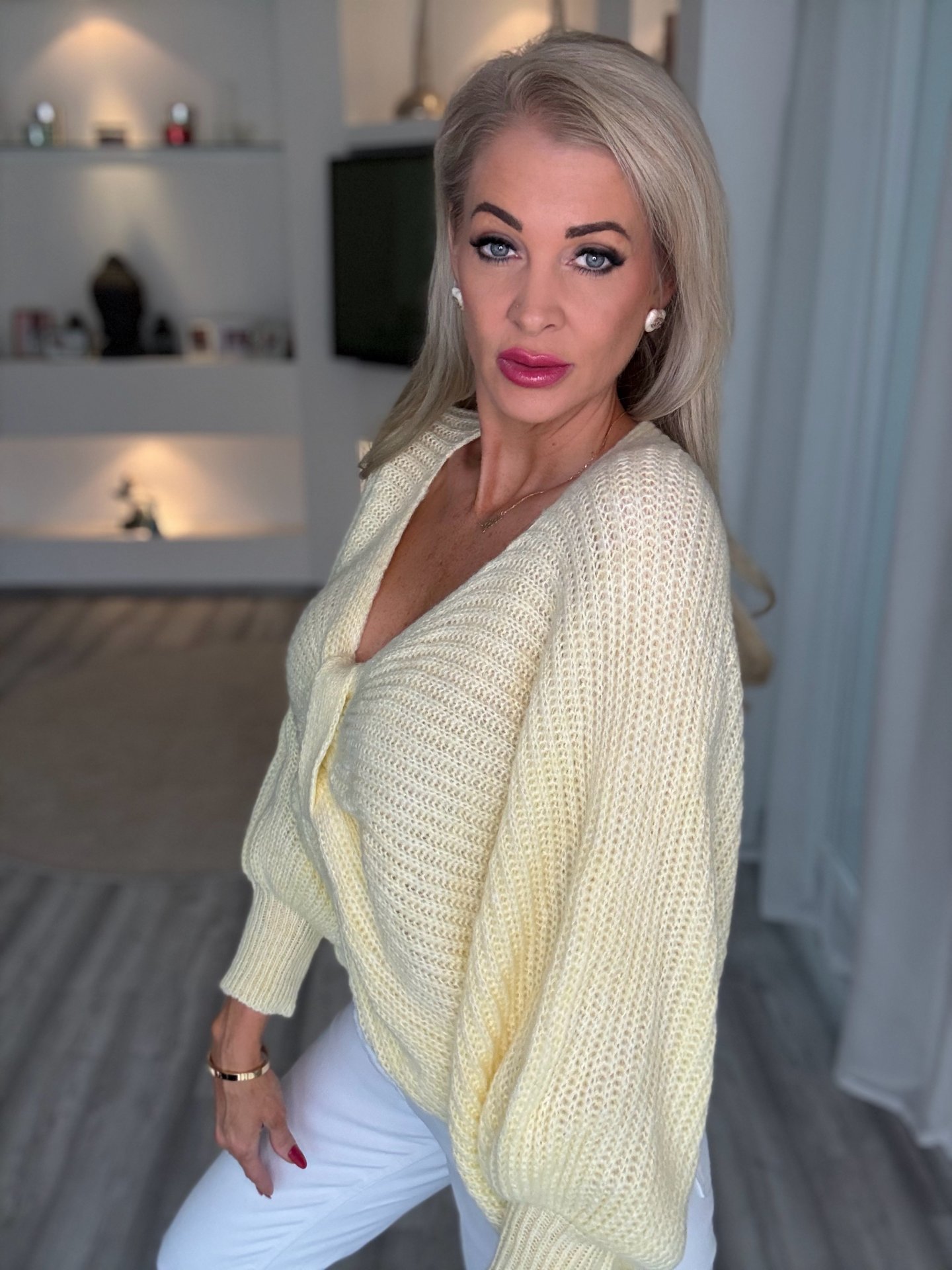 MOHAIR 2in1 Pulcsi sárga 