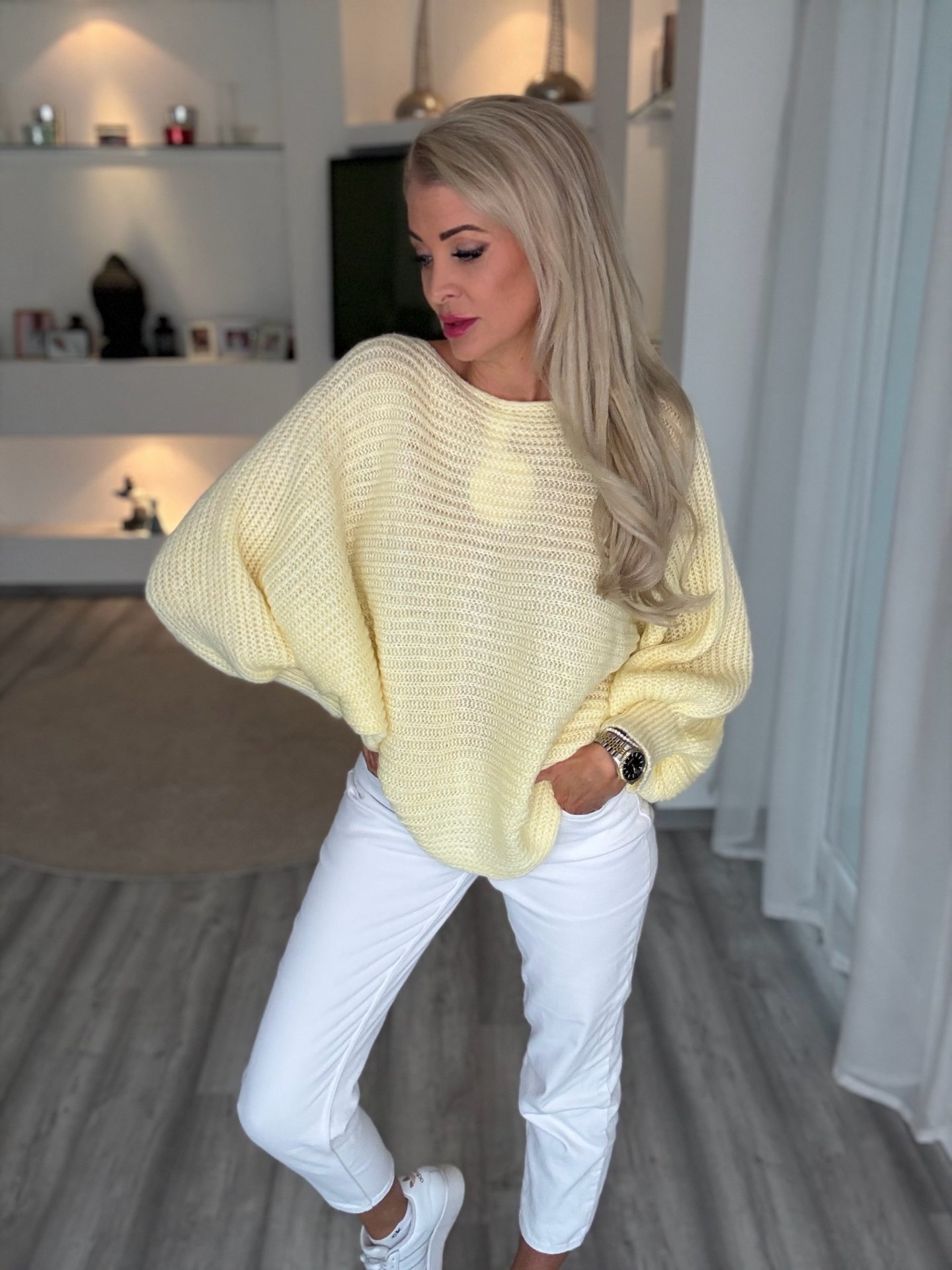 MOHAIR 2in1 Pulcsi sárga 