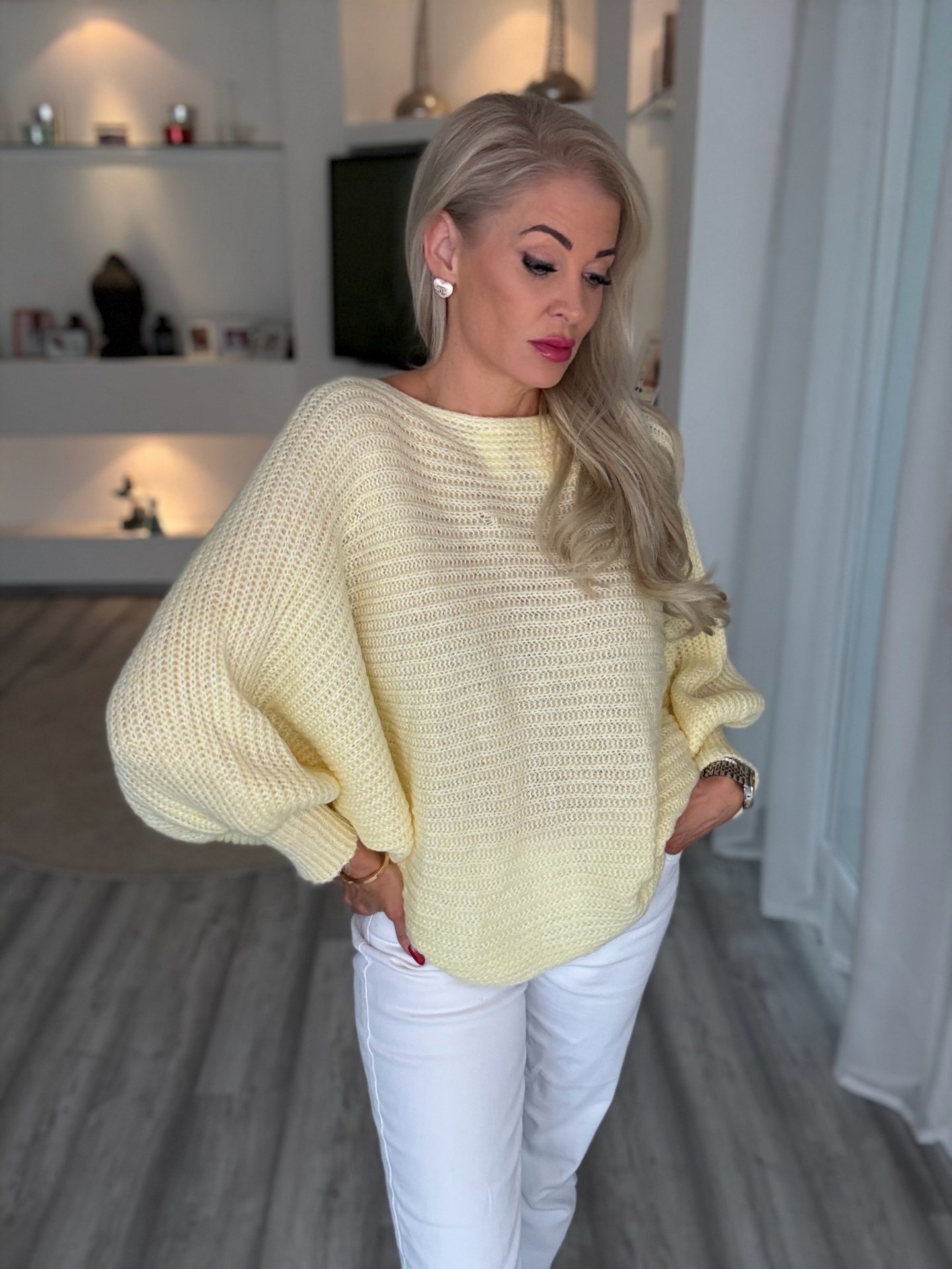 MOHAIR 2in1 Pulcsi sárga 