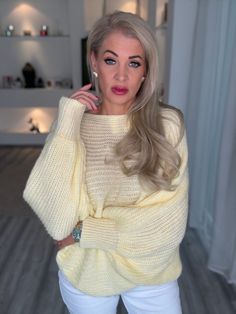 MOHAIR 2in1 Pulcsi sárga 