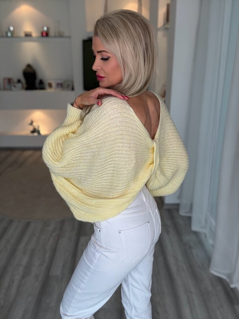 MOHAIR 2in1 Pulcsi sárga 