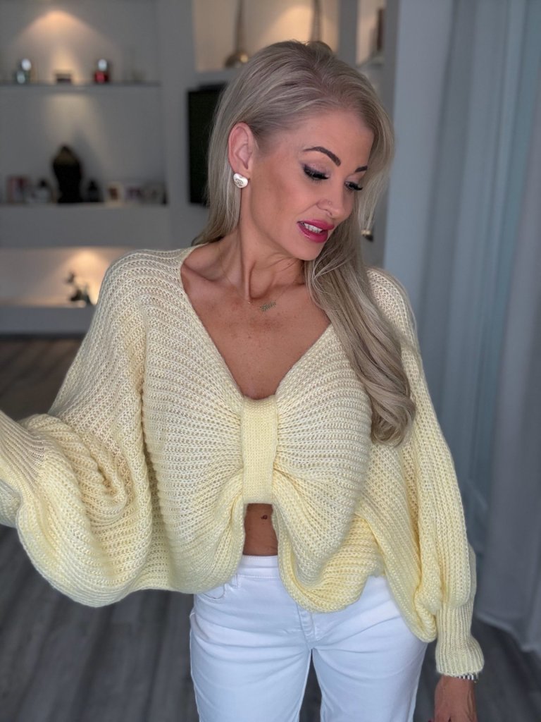 MOHAIR 2in1 Pulcsi sárga 