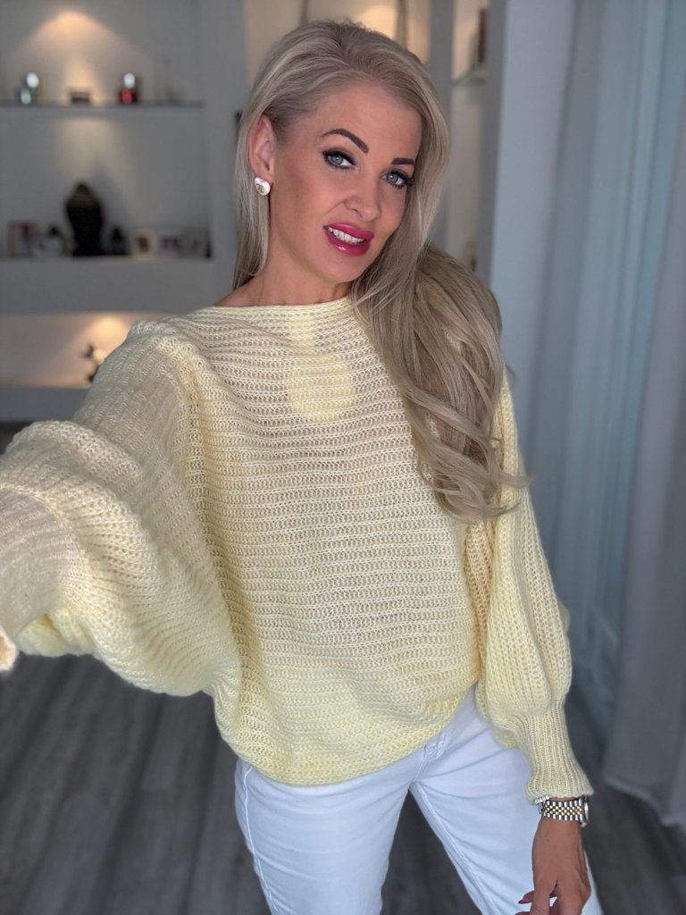 MOHAIR 2in1 Pulcsi sárga 