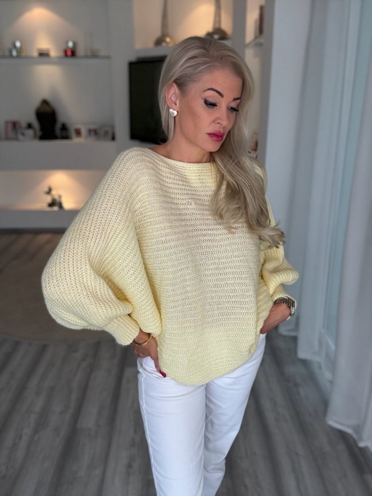 MOHAIR 2in1 Pulcsi sárga 