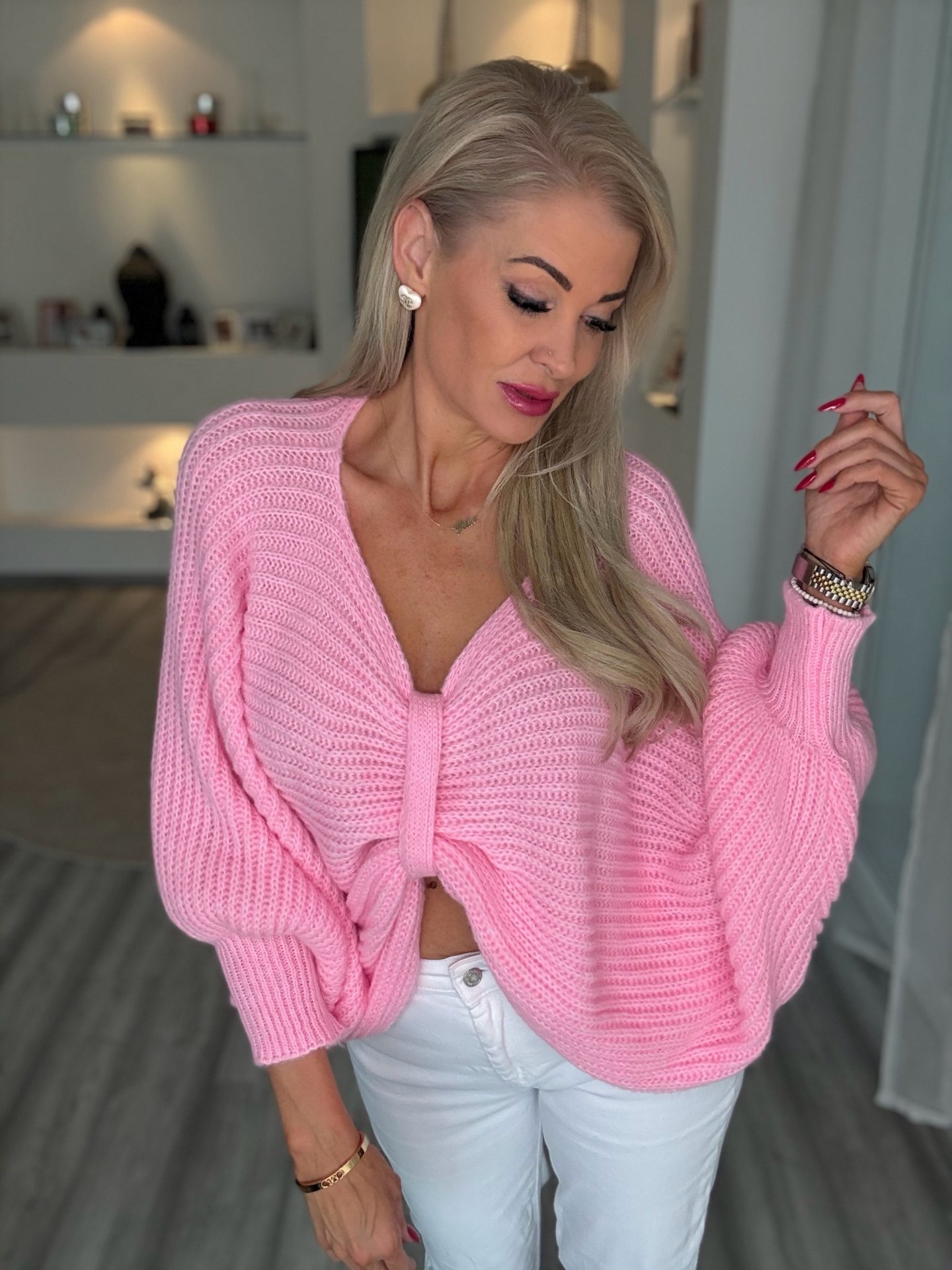 MOHAIR 2in1 Pulcsi rózsaszín 