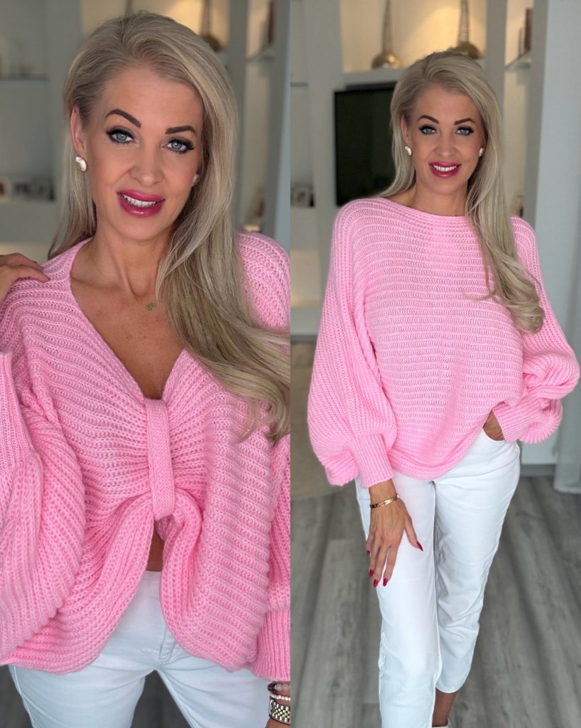 MOHAIR 2in1 Pulcsi rózsaszín 