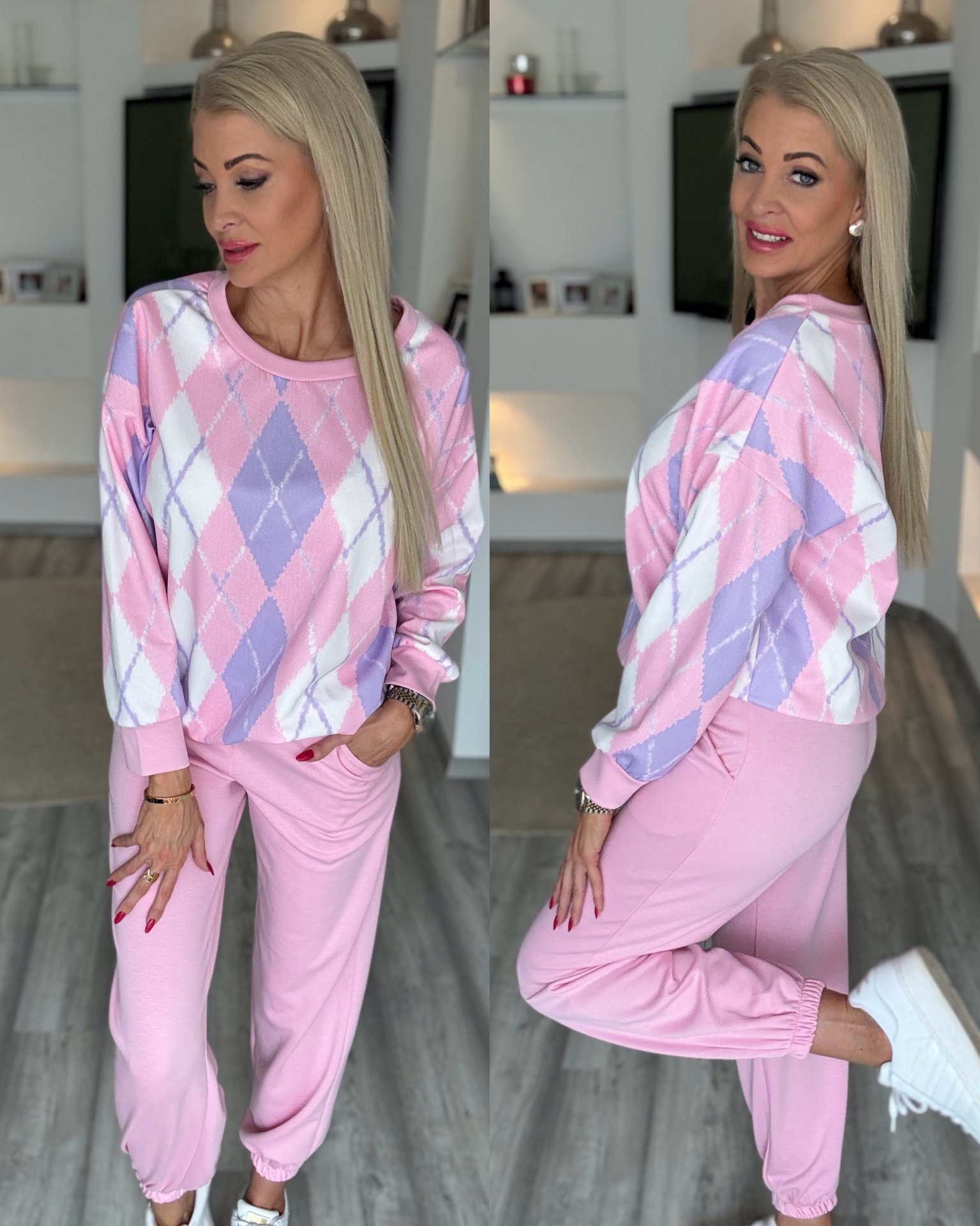 ROMBUSZ melegítő szett rózsaszín 