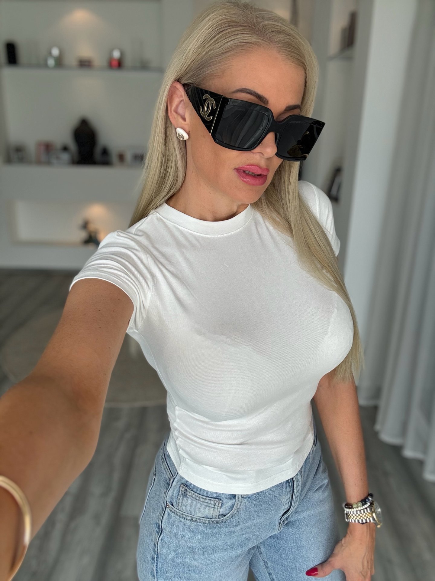 FAVORIT pamut póló fehér 