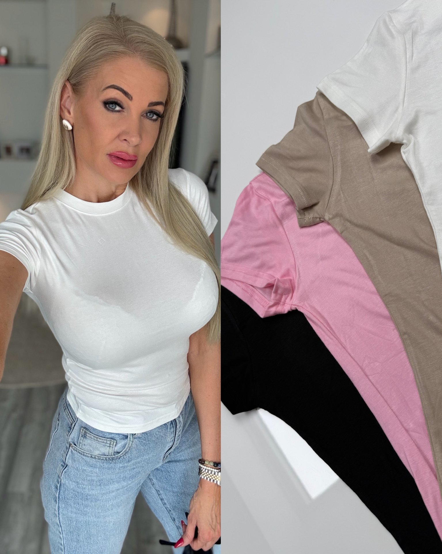 FAVORIT pamut póló fehér 