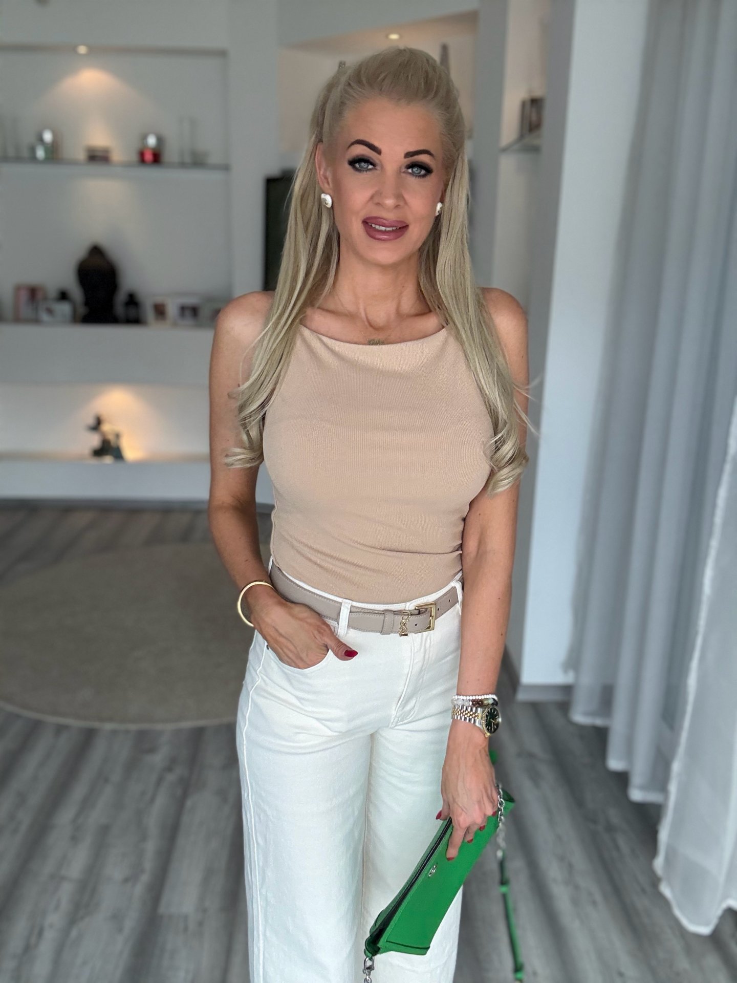 RIVA bordázott felső cappucino 