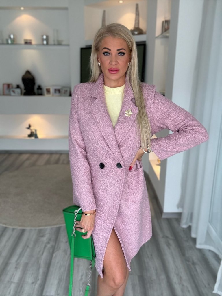 MACI egyenes szabású kabát mályva.