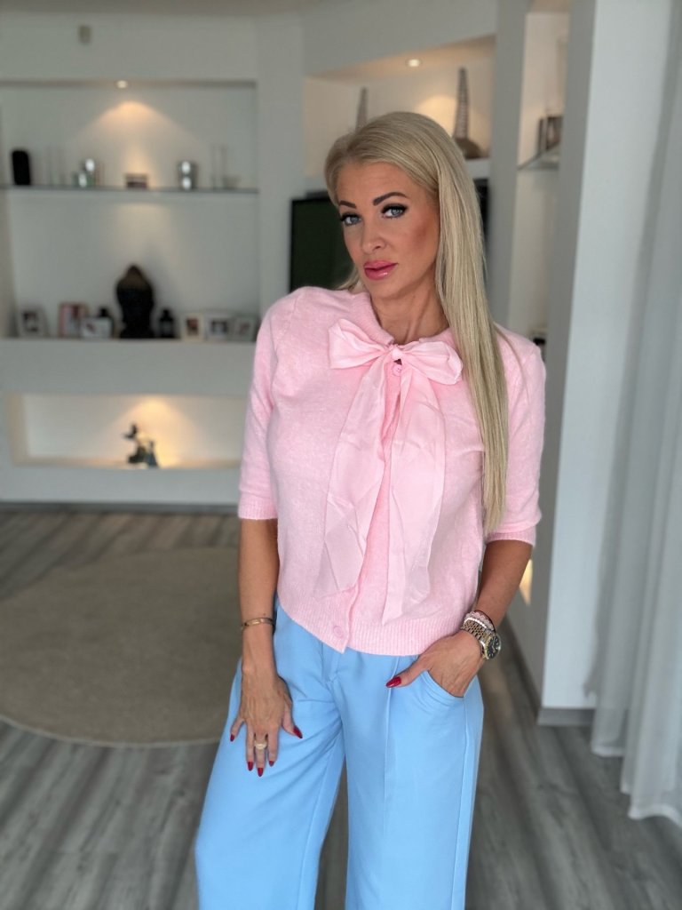 EXTRA kardigán masnival rózsaszín 