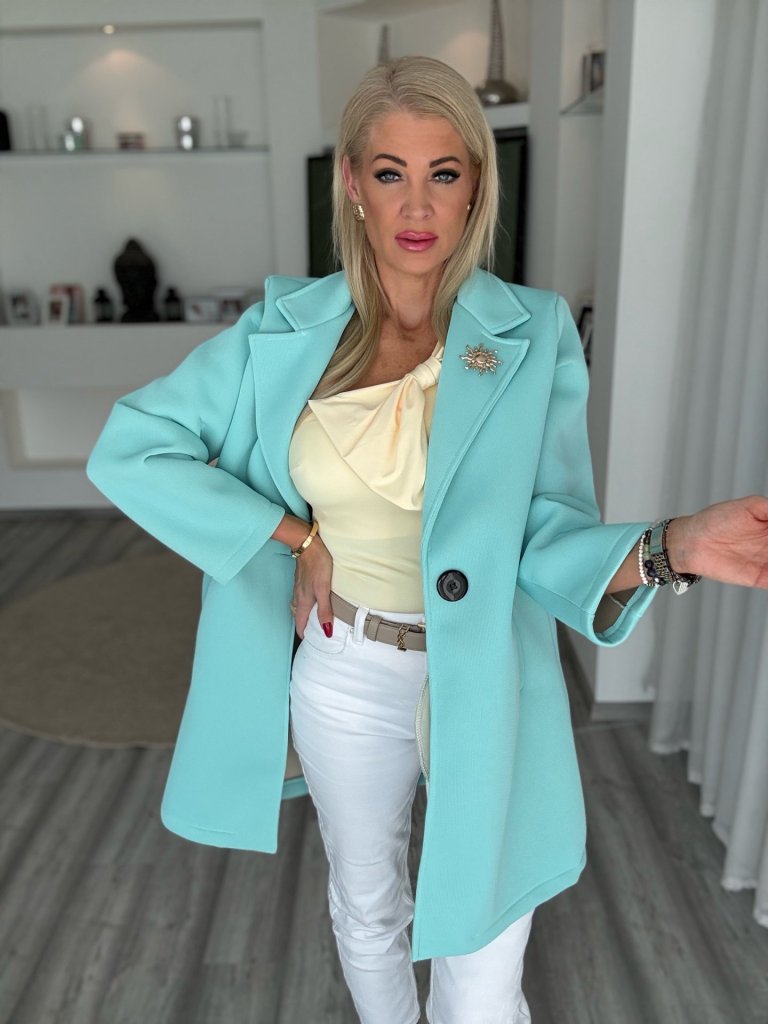 IZA kabát türkiz 111