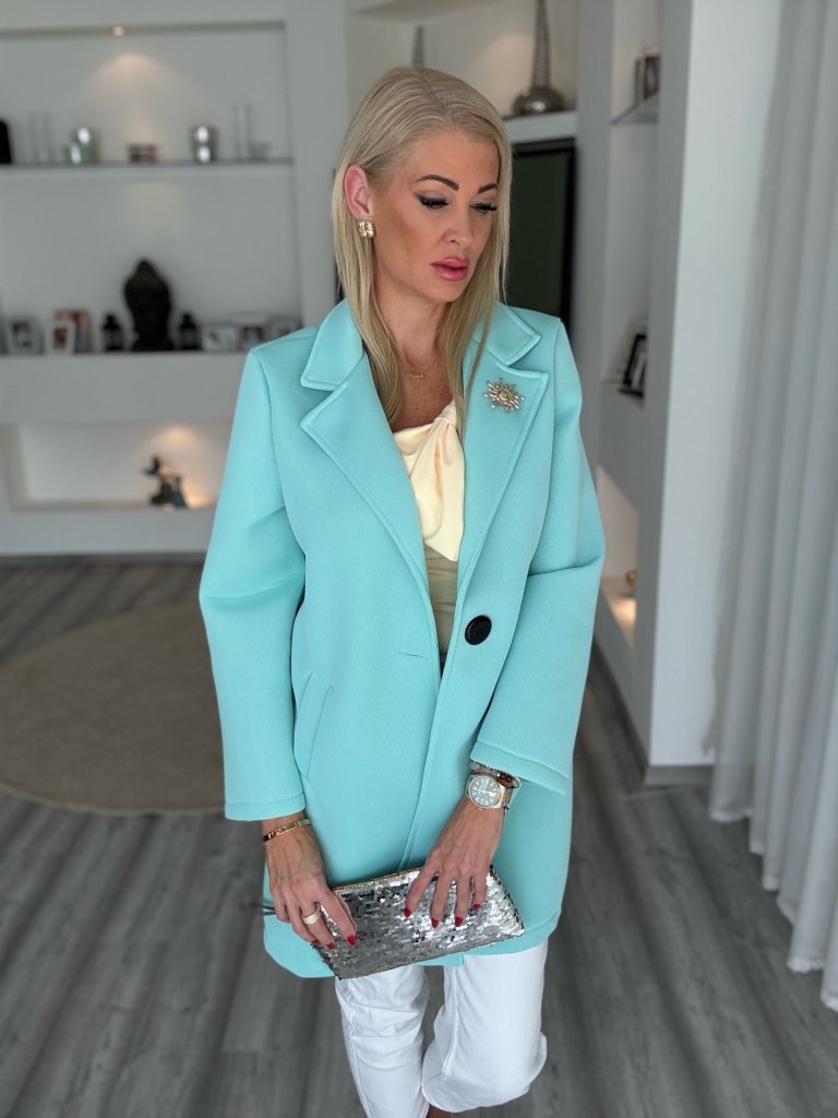 IZA kabát türkiz 111